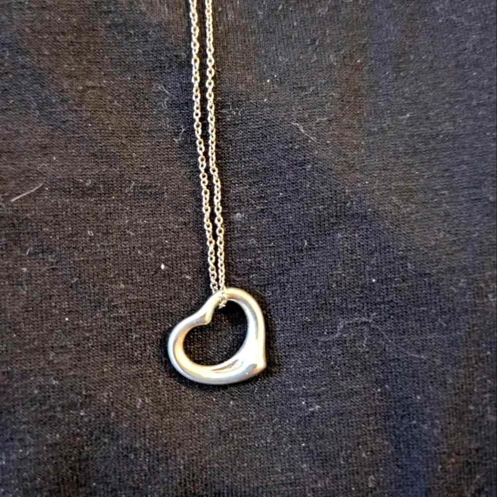 Silver Heart Pendant Necklace with Delicate Chain